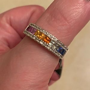 Effy 14k sapphire & Diamond watercolor ring